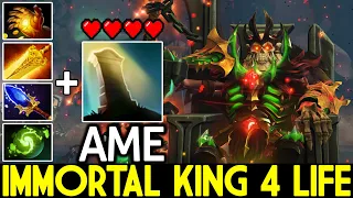 AME [Wraith King] Immortal King with Scepter + Refresher Orb Dota 2