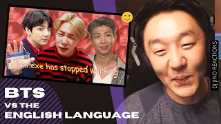 DJ REACTION to KPOP - BTS VS THE ENGLISH LANGUAGE