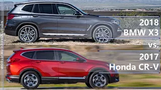 2018 BMW X3 vs 2017 Honda CR-V (technical comparison)
