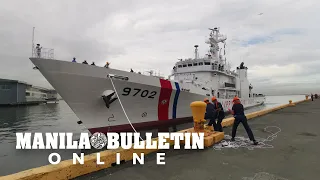 BRP Melchora Aquino arrives at the Philippine Coast Guard’s HQ in Port Area, Manila