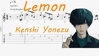 Lemon -( Kenshi Yonezu) Guitar Tab | Fingerstyle |Guitar Tutorial
