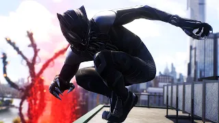 Spider-Man 2 - Miles is Broken - Combat & Traversal - Black Panther Suit