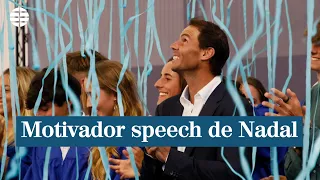 La motivadora charla de Nadal a unos graduados