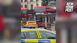 Pedestrian mowed down by bus in front of horrified commuters at London’s Victoria Station