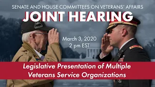 2020-3-3: Joint SVAC and HVAC Legislative Presentation of Multiple Veterans Service Organizations