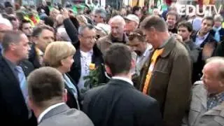 Wahlkampf erleben: Angela Merkel in Frankfurt / Oder