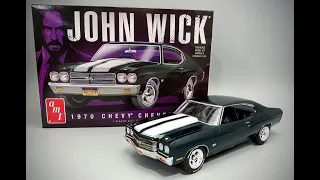 1970 Chevy Chevelle SS 396 John Wick Keanu Reeves 1/25 Scale Model Kit Build How To Assemble Paint