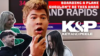 BRITISH FAMILY REACTS | Key and Peele - Boarding A Plane Shouldn't Be This Hard!