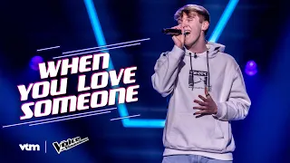 Yanis - 'When You Love Someone' | The Blind Auditions | The Voice van Vlaanderen | VTM