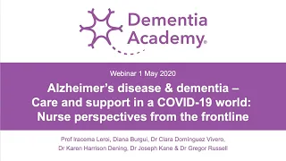 Nurse perspectives from the frontline: Alzheimer’s & dementia – Care and support in a COVID-19 world