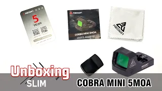 UNBOXING Red Win Cobra mini 21x15 5MOA Green Dot RMSc footprint