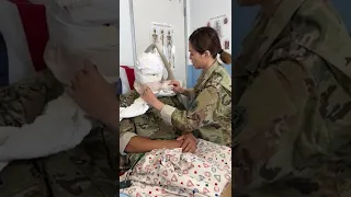 Military man sees his face for the first time! #shorts