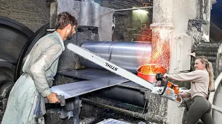 Amazing Production Of Aluminium Utensils | Melting Aluminium Process | Aluminium Recycling