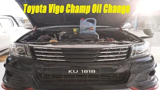 Toyota Vigo Champ 3.0 Engine Oil Change | Toyota Vigo Diesel Engine Oil Chage | Engine Oil 15W40