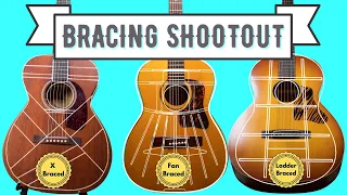 Acoustic Guitar Bracing Shootout: X Bracing vs Fan Bracing vs Ladder Bracing
