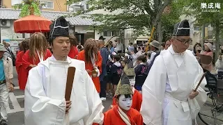 上賀茂やすらい祭 京の年中行事 岡本やすらい堂 Kyoto Annual Events Kamigamo Yasurai Festival Flower umbrella Parade