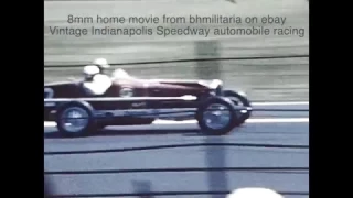 short original film 8mm home movie of Vintage Indianapolis Speedway automobile racing