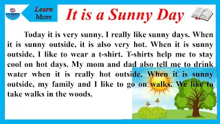 It is a Sunny Day / Listen and Practice /  Learning English Speaking  Level 2 / #20 #LMEnglishTV