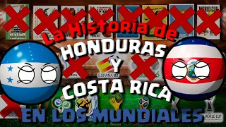 HONDURAS Y COSTA RICA  en los mundiales  1930-2022 COUNTRYBALL