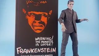 Neca black and white ultimate Frankenstein monster action figure unboxing review