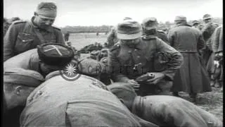 German prisoners embark onto landing craft after Allied invasion of Normandy duri...HD Stock Footage