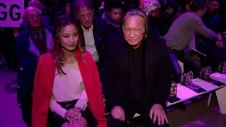 Jamie Chung and Mohamed Hadid front row for the Anna Sui Fashion Show