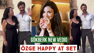 Gökberk demirci New Vedio !Özge yagiz Happy at Set