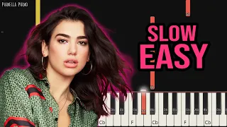 Dua Lipa - Illusion | SLOW EASY Piano Tutorial by Pianella Piano