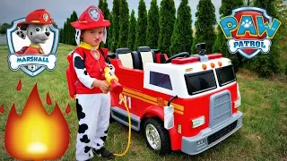 PSI PATROL MARSHALL STRAŻAK RUSZA NA RATUNEK - PAW PATROL - autko na akumulator