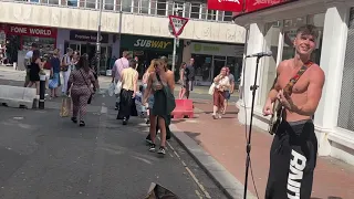 Ren - Busking live in Brighton - Bob Marley and The Police - Filmed by Active4KMusic-  July 2022