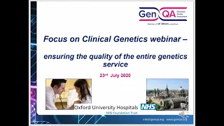 GenQA Clinical Genetics EQAs webinar 23rd July 2020