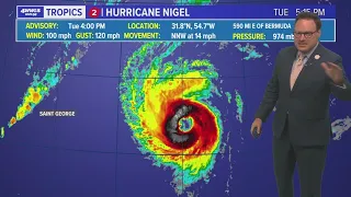 Tropical Update: Nigel no threat to land