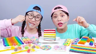 Nourriture arc-en-ciel Mukbang DONA Français