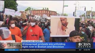 Protesters March Through Boston After Rally For George Floyd