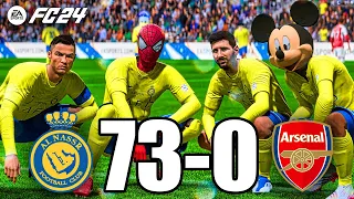 FIFA 24 | RONALDO, MESSI, SPIDER MAN ALL STARS | AL NASSR 73-0 ARSENAL