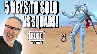 5 KEYS TO WINNING SOLO Vs SQUADS FOR ALL PLAYERS PUBG MOBILE
