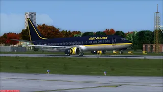 FS2004 | LANDING default 737-400 with TURBINE SOUND STUDIOS - ENGINE CFM56-3B (1of2)