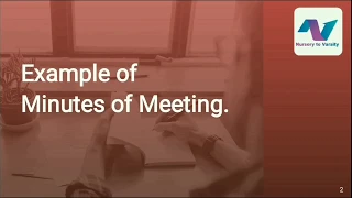 Minutes of meeting sample | business writing course | free online course