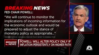 Fed Chair Jerome Powell: Will alter policy only if inflation persistently on higher path