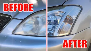 Step By Step Restore And Fix Faded (Dim) Headlights | Toyota Corolla