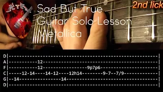 Sad But True Guitar Solo Lesson - Metallica (with tabs)