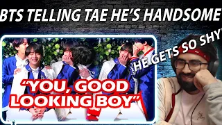 Shy Tae! -  Shiki Reacts To BTS telling Taehyung how Handsome he is, over and over again Part 1