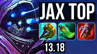 JAX vs TRUNDLE (TOP) | 6 solo kills, 400+ games, 1.0M mastery, Godlike | EUW Challenger | 13.18