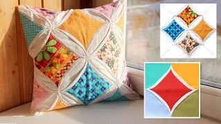 Two easy ways to sew the Cathedral window block. Patchwork workshop