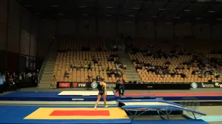 SJOEBERG Lina (SWE) - 2015 Trampoline Worlds - Qualification Double Mini Routine 1