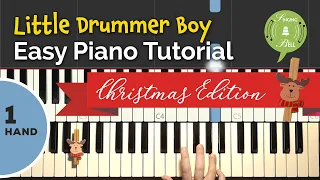 Little Drummer Boy on the Piano | Easy Christmas Piano Tutorial (Right Hand)