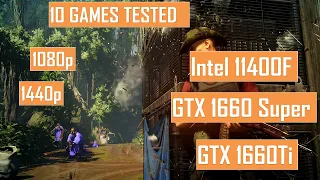 Intel 11400f Gaming Benchmark GTX 1660 Super Vs 1660ti