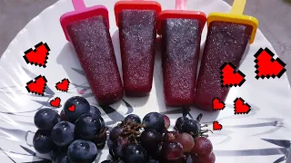 Black grapes popsicle / grapes popsicle / tasty black grapes popsicle.