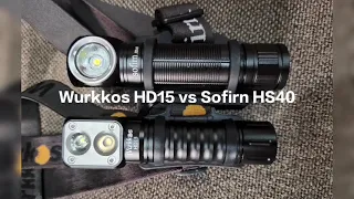 Wurkkos HD15 vs Sofirn HS40 - Beam shot review