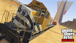 GTA 5 - FACE TO FACE MEGA RAMPE TRAIN ! On me focus 😲